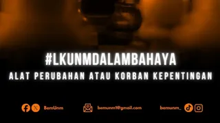 Tangkapan layar postingan akun resmi BEM UNM dengan tagar "LK UNM Dalam Bahaya" (Foto. Ist)